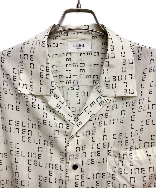CELINE（セリーヌ）CELINE (セリーヌ) Digital Print Loose-Fit Hawaiian Sshirt　（デジタルプリントルーズフィットハワイアンシャツ） アイボリー サイズ:37の古着・服飾アイテム