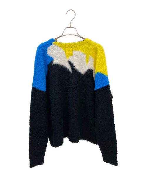 LOEWE（ロエベ）LOEWE (ロエベ) ウールインターシャ カーディガン ブラック サイズ:Mの古着・服飾アイテム