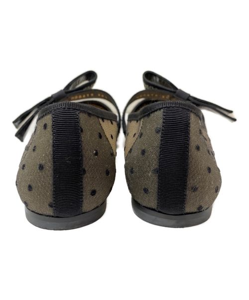 Christian Dior（クリスチャン ディオール）Christian Dior (クリスチャン ディオール) チュールドットバレエシューズ ブラックベージュ サイズ:36 1/2の古着・服飾アイテム