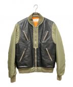 CELINEセリーヌ）の古着「BI-MATERIAL NYLON JACKET」｜ブラック×グリーン