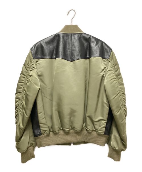 CELINE（セリーヌ）CELINE (セリーヌ) BI-MATERIAL NYLON JACKET ブラック×グリーン サイズ:46の古着・服飾アイテム