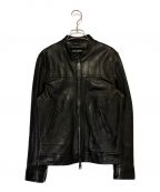 DOLCE & GABBANAドルチェ＆ガッバーナ）の古着「Plain Leather Biker Jackets」｜ブラック