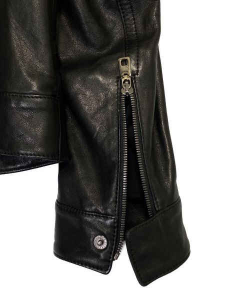 DOLCE & GABBANA（ドルチェ＆ガッバーナ）DOLCE & GABBANA (ドルチェ＆ガッバーナ) Plain Leather Biker Jackets ブラック サイズ:46の古着・服飾アイテム