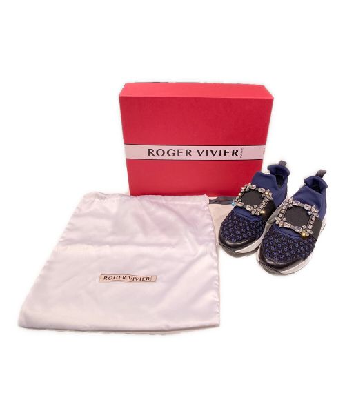 Roger Vivier（ロジェ ヴィヴィエ）Roger Vivier (ロジェ ヴィヴィエ) ヴィヴ ランストラス バックルスニーカー ネイビー サイズ:36の古着・服飾アイテム