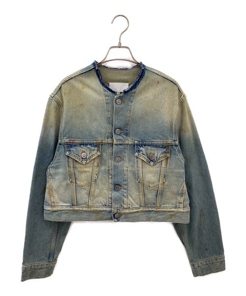 Maison Margiela（メゾンマルジェラ）Maison Margiela (メゾンマルジェラ) ヴィンテージ加工クロップドデニムジャケット インディゴ サイズ:40の古着・服飾アイテム