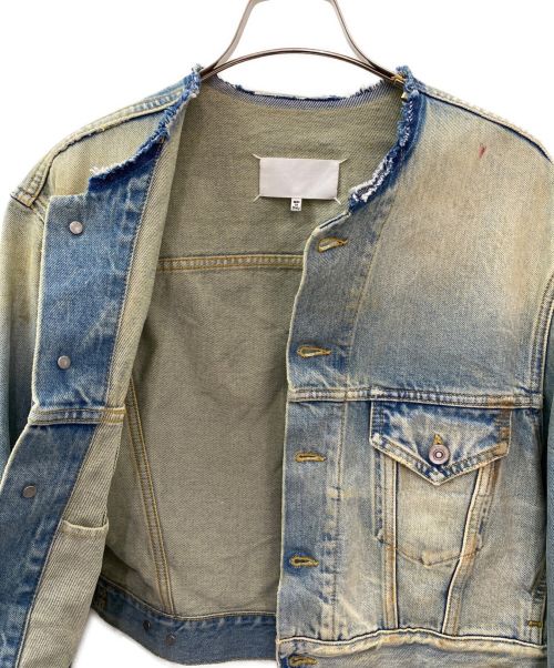 Maison Margiela（メゾンマルジェラ）Maison Margiela (メゾンマルジェラ) ヴィンテージ加工クロップドデニムジャケット インディゴ サイズ:40の古着・服飾アイテム