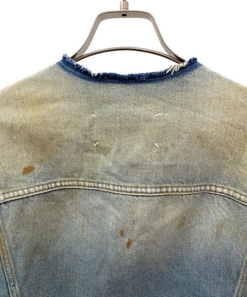 Maison Margiela（メゾンマルジェラ）Maison Margiela (メゾンマルジェラ) ヴィンテージ加工クロップドデニムジャケット インディゴ サイズ:40の古着・服飾アイテム