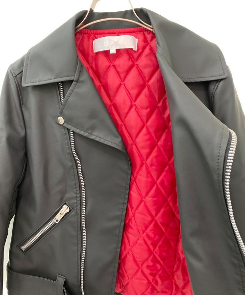 TAO COMME des GARCONS（タオ コムデギャルソン）TAO COMME des GARCONS (タオ コムデギャルソン) フェイクレザーライダースジャケット ブラック サイズ:Sの古着・服飾アイテム
