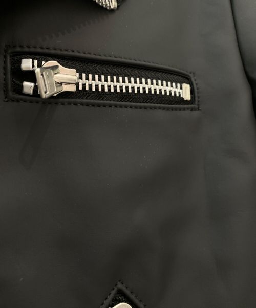 TAO COMME des GARCONS（タオ コムデギャルソン）TAO COMME des GARCONS (タオ コムデギャルソン) フェイクレザーライダースジャケット ブラック サイズ:Sの古着・服飾アイテム