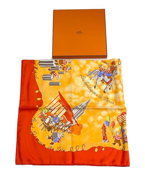 HERMES（エルメス）HERMES (エルメス) カレ90 レッド×オレンジ サイズ:90の古着・服飾アイテム