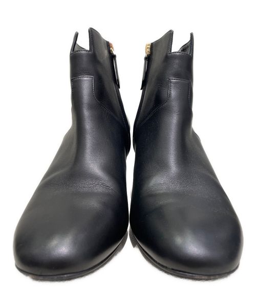 HERMES（エルメス）HERMES (エルメス) ショートブーツ ブラック サイズ:37 1/2の古着・服飾アイテム
