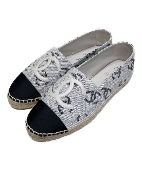 CHANEL（シャネル）CHANEL (シャネル) ココマークエスパドリーユ グレー サイズ:41の古着・服飾アイテム