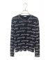 BALENCIAGA（バレンシアガ）の古着「ロゴ総柄ニット」｜ブラック