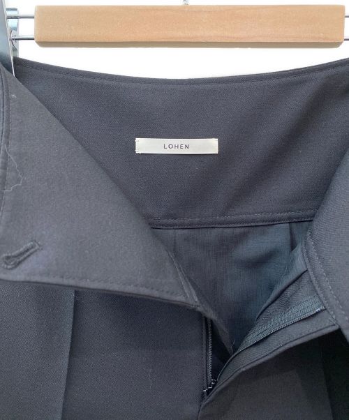 LOHEN（ローヘン）LOHEN (ローヘン) ワイドベルトストレートパンツ ブラック サイズ:36 未使用品の古着・服飾アイテム