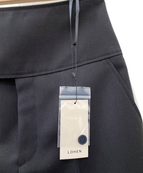 LOHEN（ローヘン）LOHEN (ローヘン) ワイドベルトストレートパンツ ブラック サイズ:36 未使用品の古着・服飾アイテム