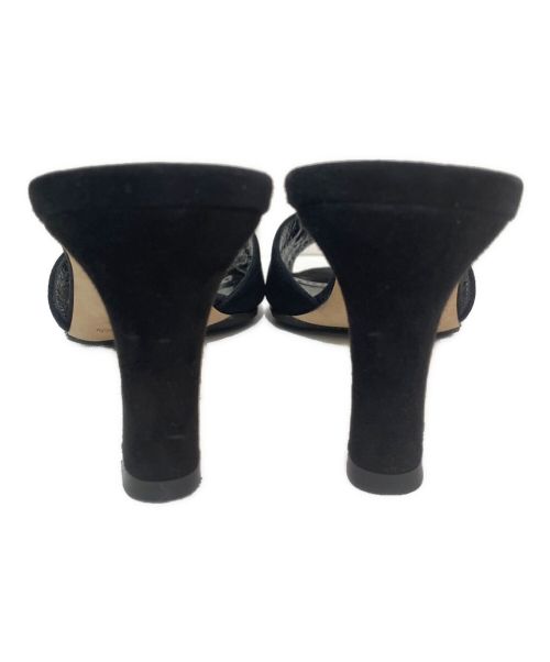 Manolo Blahnik（マノロ ブラニク）Manolo Blahnik (マノロブラニク) SIEMU Heel Sandal ブラック サイズ:35 1/2の古着・服飾アイテム