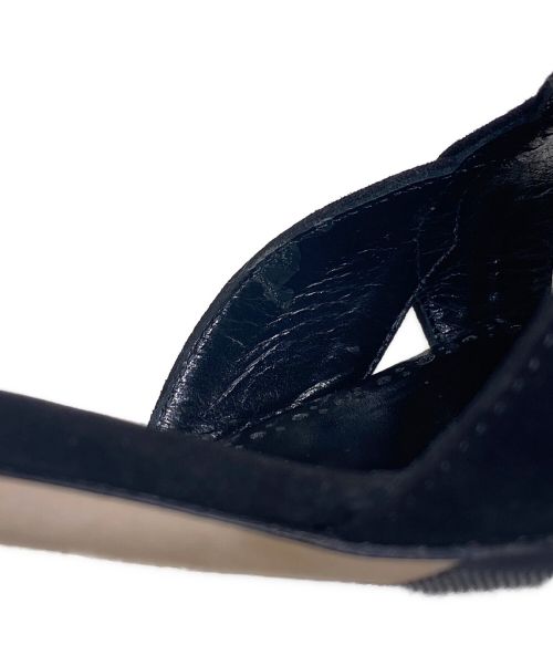 Manolo Blahnik（マノロ ブラニク）Manolo Blahnik (マノロブラニク) SIEMU Heel Sandal ブラック サイズ:35 1/2の古着・服飾アイテム