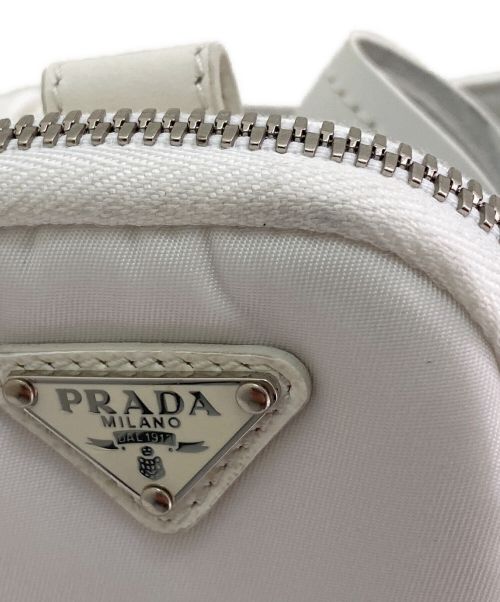 PRADA（プラダ）PRADA (プラダ) ポーチ付きレースアップブーツ ホワイト サイズ:361/2の古着・服飾アイテム