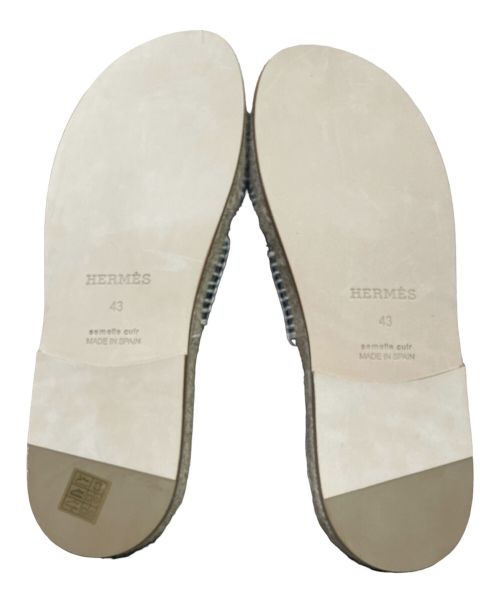 HERMES（エルメス）HERMES (エルメス) エスパドリーユ ブラック サイズ:43 未使用品の古着・服飾アイテム