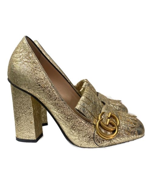 GUCCI（グッチ）GUCCI (グッチ) GGマーモントヒールパンプス ベージュ サイズ:361/2の古着・服飾アイテム