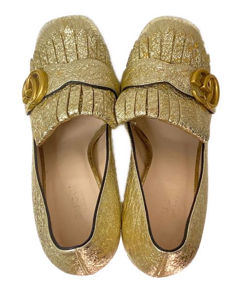 GUCCI（グッチ）GUCCI (グッチ) GGマーモントヒールパンプス ベージュ サイズ:361/2の古着・服飾アイテム