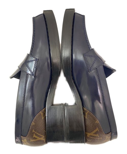 LOUIS VUITTON（ルイ ヴィトン）LOUIS VUITTON (ルイ ヴィトン) デザイン切替ローファー ネイビー サイズ:36の古着・服飾アイテム