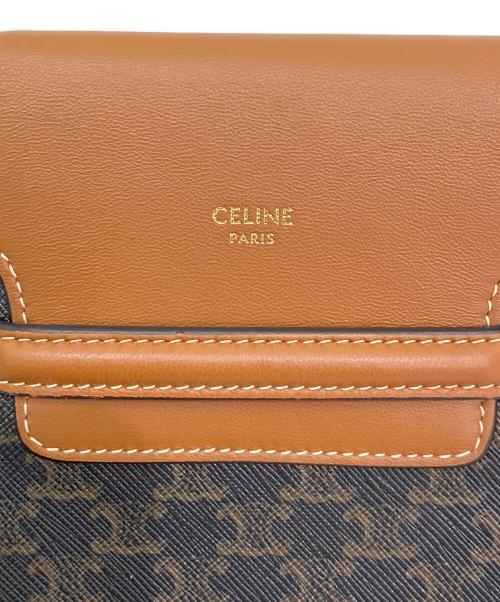 CELINE（セリーヌ）CELINE (セリーヌ) フラップ付きモバイルポーチ ブラウンの古着・服飾アイテム