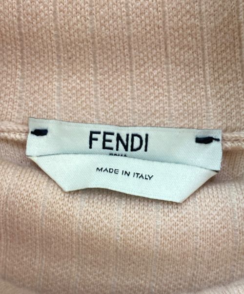 FENDI（フェンディ）FENDI (フェンディ) カリグラフィータートルネックニット ピンク サイズ:40の古着・服飾アイテム