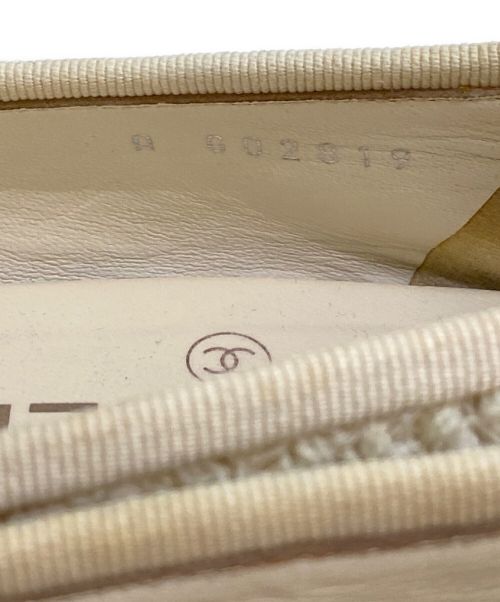 CHANEL（シャネル）CHANEL (シャネル) ツイードフラットパンプス アイボリー サイズ:361/2の古着・服飾アイテム