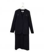 MM6 Maison Margielaエムエムシックスメゾンマルジェラ）の古着「2wayロングコート」｜ブラック