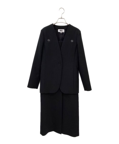 MM6 Maison Margiela（エムエムシックスメゾンマルジェラ）MM6 Maison Margiela (エムエムシックス メゾンマルジェラ) 2wayロングコート ブラック サイズ:38の古着・服飾アイテム