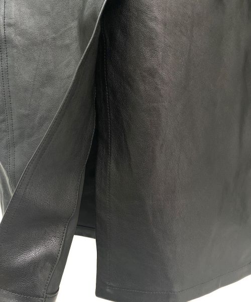 Saint Laurent Paris（サンローランパリ）Saint Laurent Paris (サンローランパリ) ダブルブレストレザーコート レザー/16AW/エディ期/Archive ブラック サイズ:46の古着・服飾アイテム