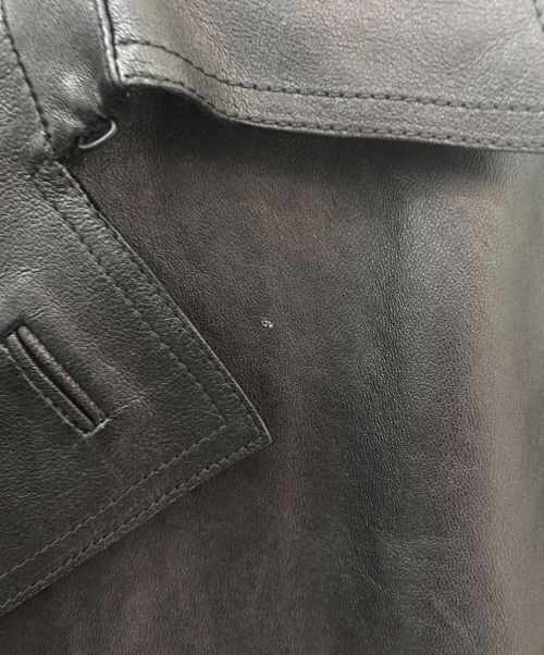 Saint Laurent Paris（サンローランパリ）Saint Laurent Paris (サンローランパリ) ダブルブレストレザーコート レザー/16AW/エディ期/Archive ブラック サイズ:46の古着・服飾アイテム
