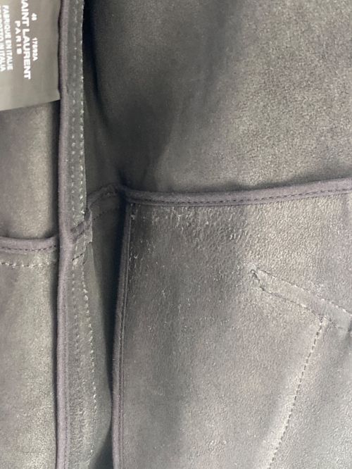 Saint Laurent Paris（サンローランパリ）Saint Laurent Paris (サンローランパリ) ダブルブレストレザーコート レザー/16AW/エディ期/Archive ブラック サイズ:46の古着・服飾アイテム