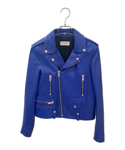 Saint Laurent Paris（サンローランパリ）Saint Laurent Paris (サンローランパリ) L01ライダースジャケット ブルー サイズ:36の古着・服飾アイテム