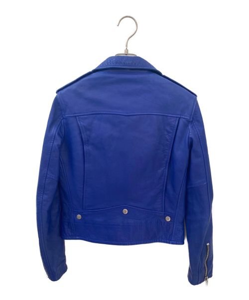Saint Laurent Paris（サンローランパリ）Saint Laurent Paris (サンローランパリ) L01ライダースジャケット ブルー サイズ:36の古着・服飾アイテム