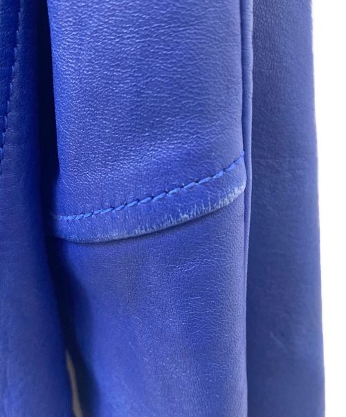 Saint Laurent Paris（サンローランパリ）Saint Laurent Paris (サンローランパリ) L01ライダースジャケット ブルー サイズ:36の古着・服飾アイテム