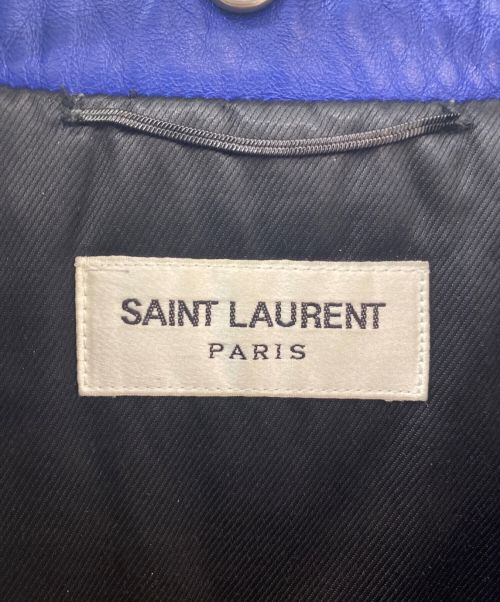Saint Laurent Paris（サンローランパリ）Saint Laurent Paris (サンローランパリ) L01ライダースジャケット ブルー サイズ:36の古着・服飾アイテム