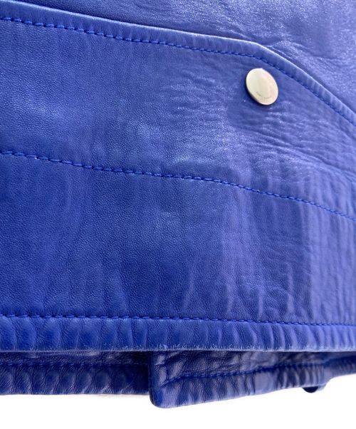 Saint Laurent Paris（サンローランパリ）Saint Laurent Paris (サンローランパリ) L01ライダースジャケット ブルー サイズ:36の古着・服飾アイテム