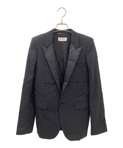 Saint Laurent Paris（サンローランパリ）Saint Laurent Paris (サンローランパリ) ストライプジャケット ブラック サイズ:34の古着・服飾アイテム
