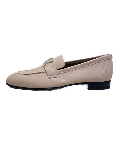 HERMES（エルメス）HERMES (エルメス) モカシンシューズ ベージュ サイズ:36の古着・服飾アイテム