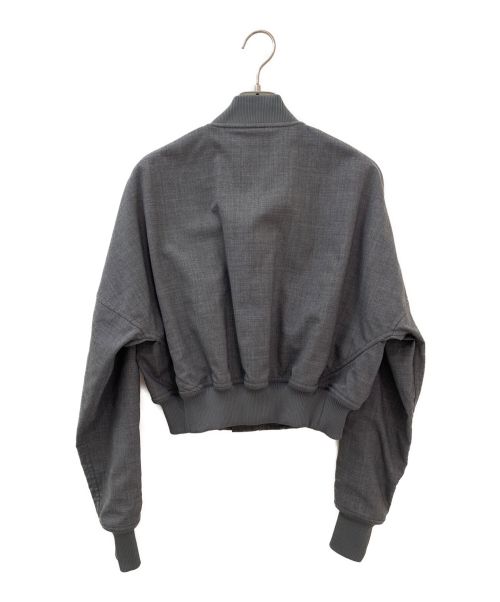 MADISON BLUE（マディソンブルー）MADISON BLUE (マディソンブルー) コンパクトMA1 ブルゾン ジャケット グレー サイズ:00の古着・服飾アイテム