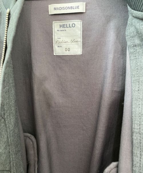MADISON BLUE（マディソンブルー）MADISON BLUE (マディソンブルー) コンパクトMA1 ブルゾン ジャケット グレー サイズ:00の古着・服飾アイテム