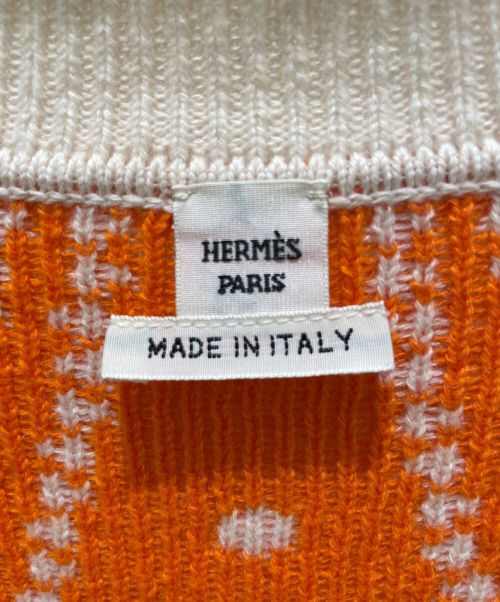 HERMES（エルメス）HERMES (エルメス) Brides de Gala オレンジ×アイボリー サイズ:38の古着・服飾アイテム
