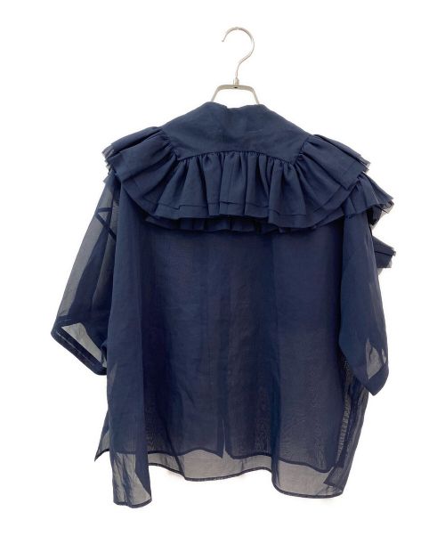 YORI（ヨリ）YORI (ヨリ) ダリアドレスシャツ ネイビー サイズ:36の古着・服飾アイテム