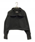CLANEクラネ）の古着「スウェット ハーフジップショートプルオーバー」｜ブラック