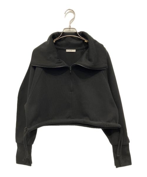 CLANE（クラネ）CLANE (クラネ) スウェット ハーフジップショートプルオーバー ブラック サイズ:1の古着・服飾アイテム