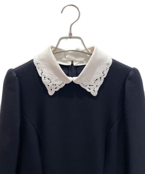 FOXEY（フォクシー）FOXEY (フォクシー) ウールワンピース ネイビー サイズ:38の古着・服飾アイテム