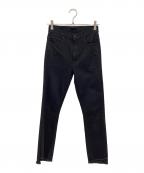 motherマザー）の古着「INSIDER CROP STEP FRAYデニムパンツ」｜ブラック