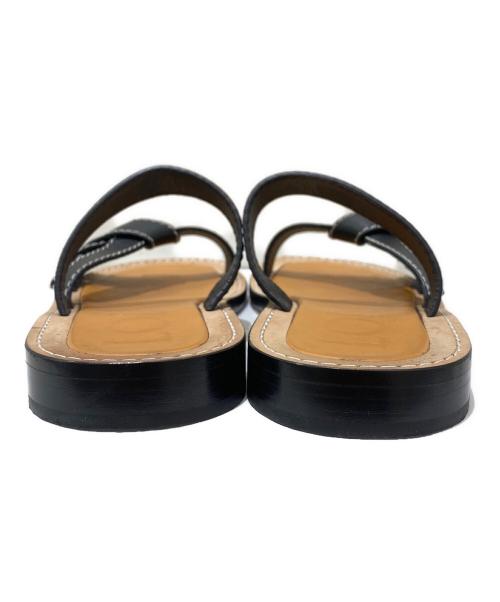 LOEWE（ロエベ）LOEWE (ロエベ) SANDALIA GATE FLAT ブラウン×ブラック サイズ:38の古着・服飾アイテム